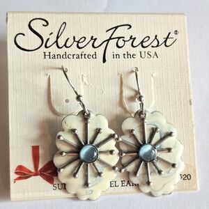 NWT Silver Forest earrings silver blue